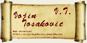 Vojin Tošaković vizit kartica